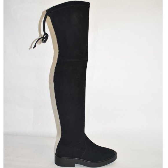 Stuart Weitzman Mara Over the Knee Platform Boot Black Suede Size 12 B - Picture 3 of 10